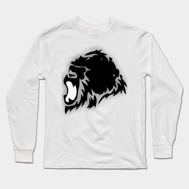 gorilla Long Sleeve T-Shirt by damieloww